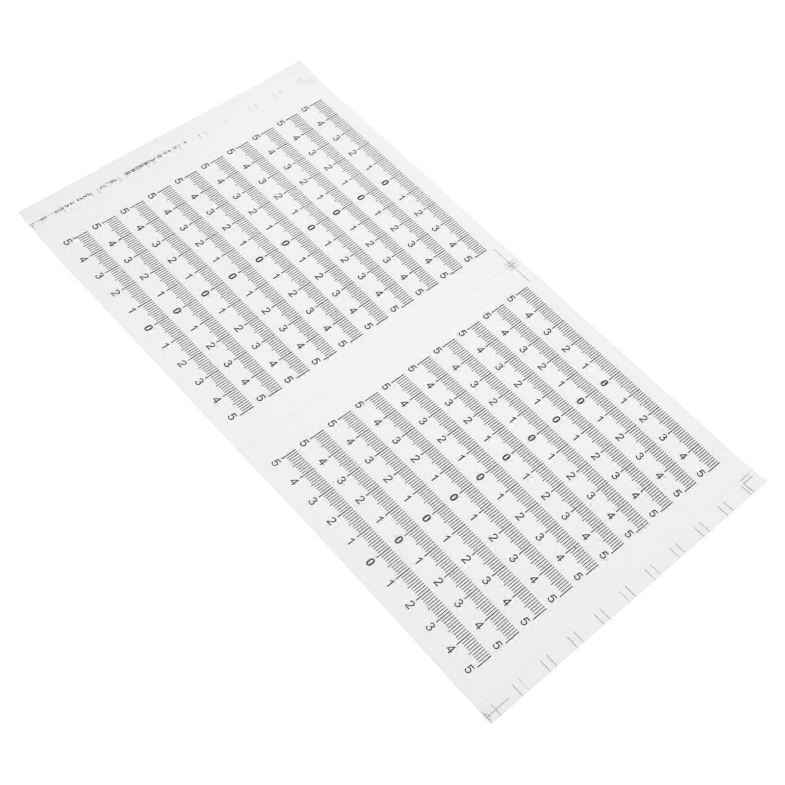 Adhesive Ruler Flexible Ruler Measure Ruler Stickers Measuring Tools Rectangular Shape Transparent With 20Pcs