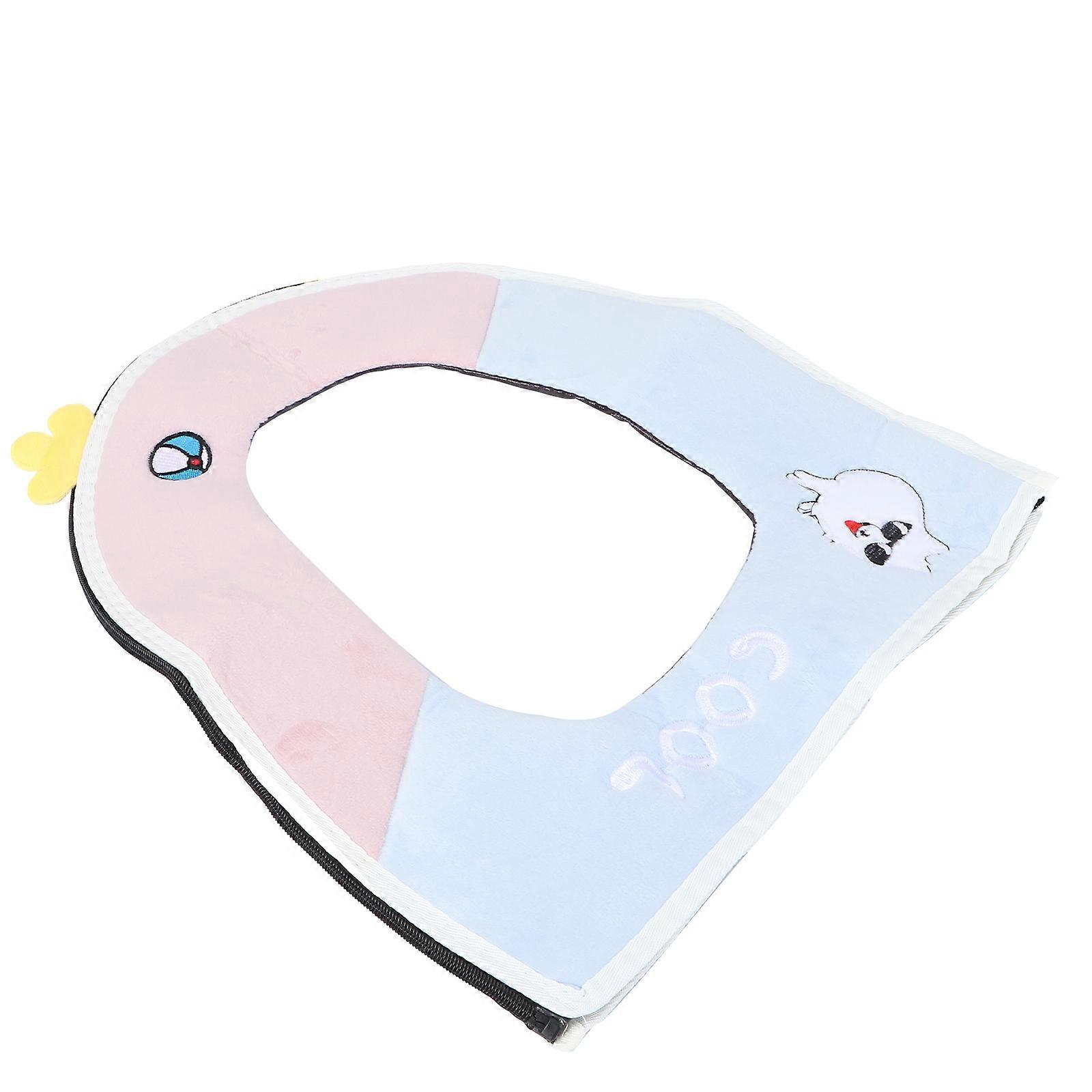 Washable Toilet Mat Home Toilet Seat -Shaped Leather Handle Winter Use 1Pack