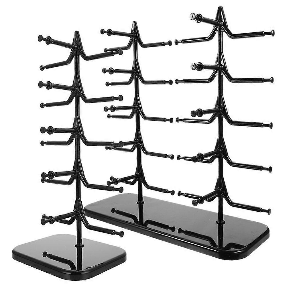 Multi Layer Sunglasses Holder Rack, Detachable Eyeglasses Display Stand for Home Countertop Organization and Storage, 2PCS Large Capacity Glasses