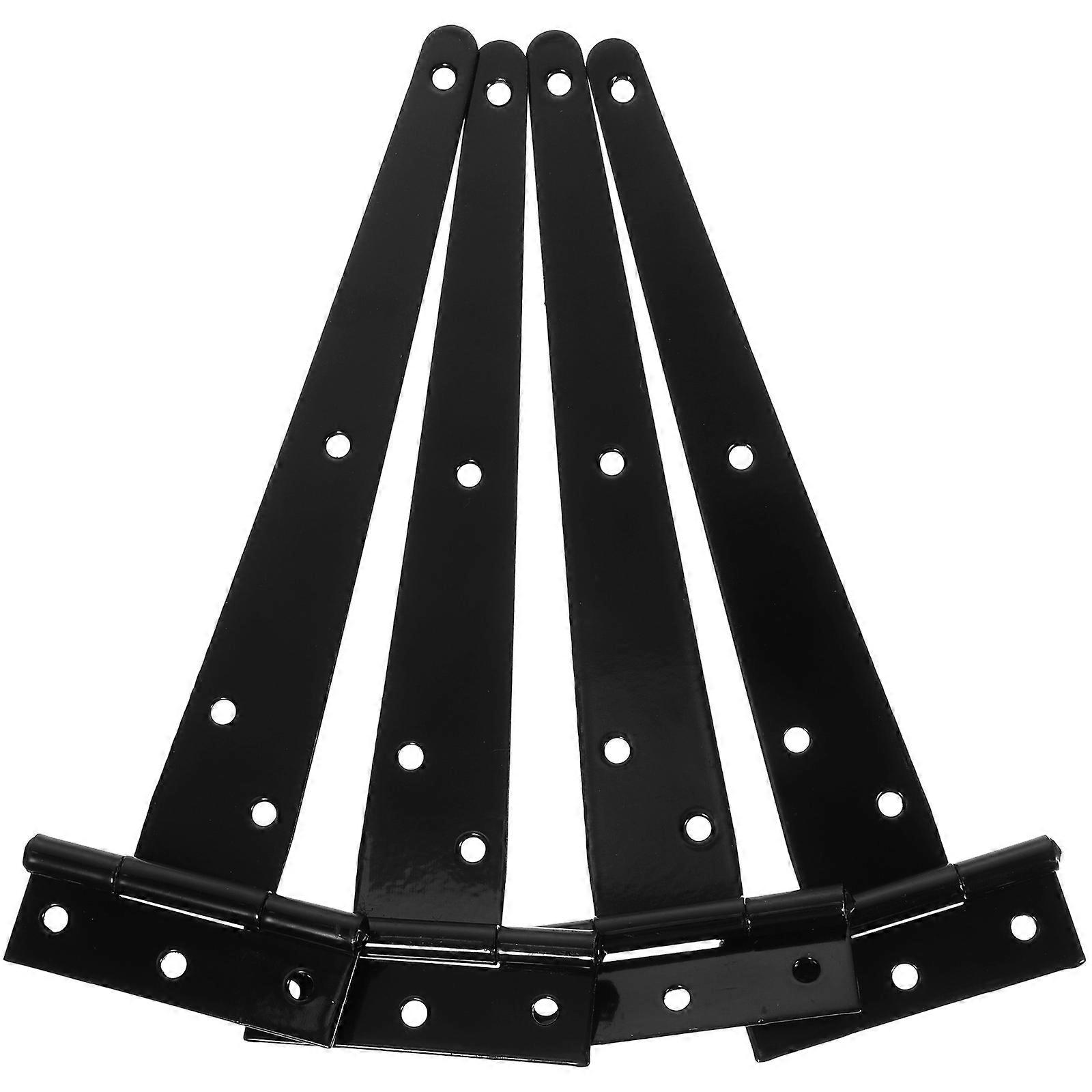4pcs Shape Hinges, Rustproof Iron Gate Hinges for Doors, Easy Installation for Home and Garden Use with Screws