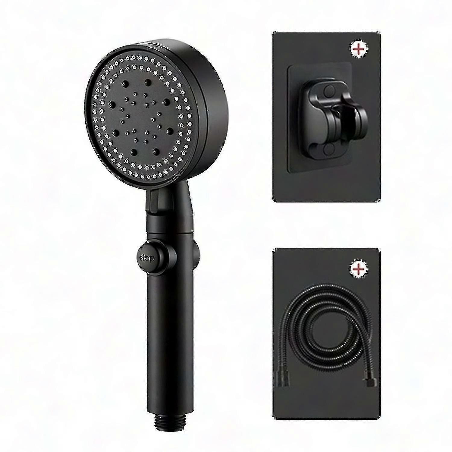 Multi-Function High Pressure Shower Head with 5 Spray Modes & On/Off Switch - Handheld Design