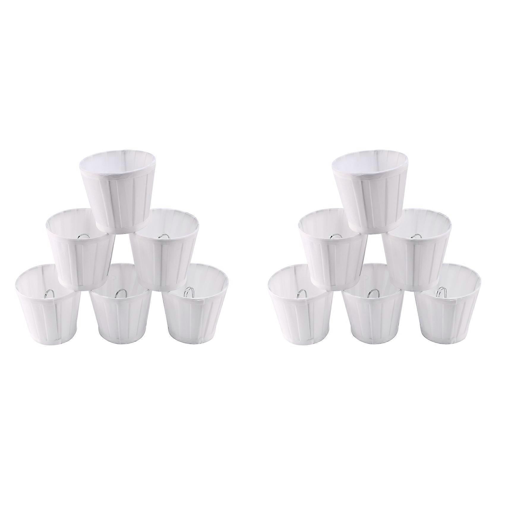 Modern European Style Droplight Wall Lamp Candle Chandelier Lamp Shade 12 Pcs Set (Solid White)