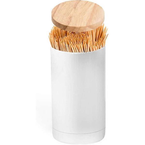 Pop-Up Toothpick Holder, Automatic Toothpick Dispenser, Toothpick Storage Box - Wood