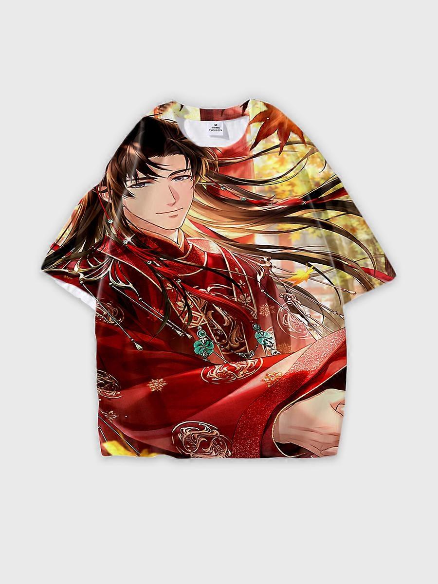 T-shirt round neck Role Pattern loose short sleeve E3687