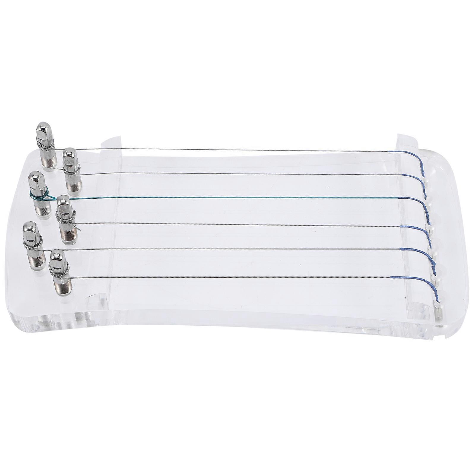 Guzheng Finger Trainer Exercise Tool Traditional Instrument Style 21x9.5cm Transparent Acrylic 1Pack