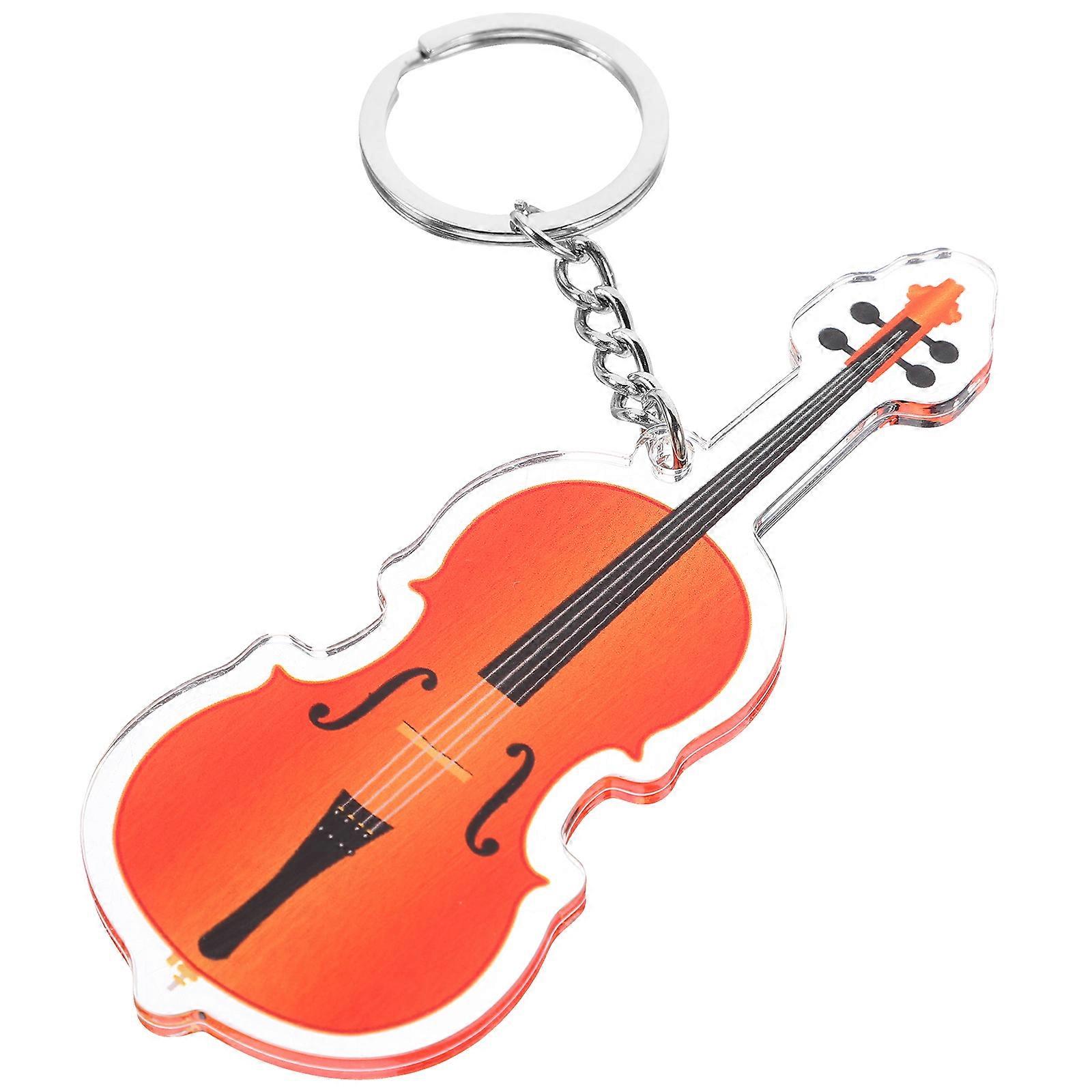 Cello Keychain Music Instrument Pendant Unique Keyring for Music Lovers Party and Bag Accessories