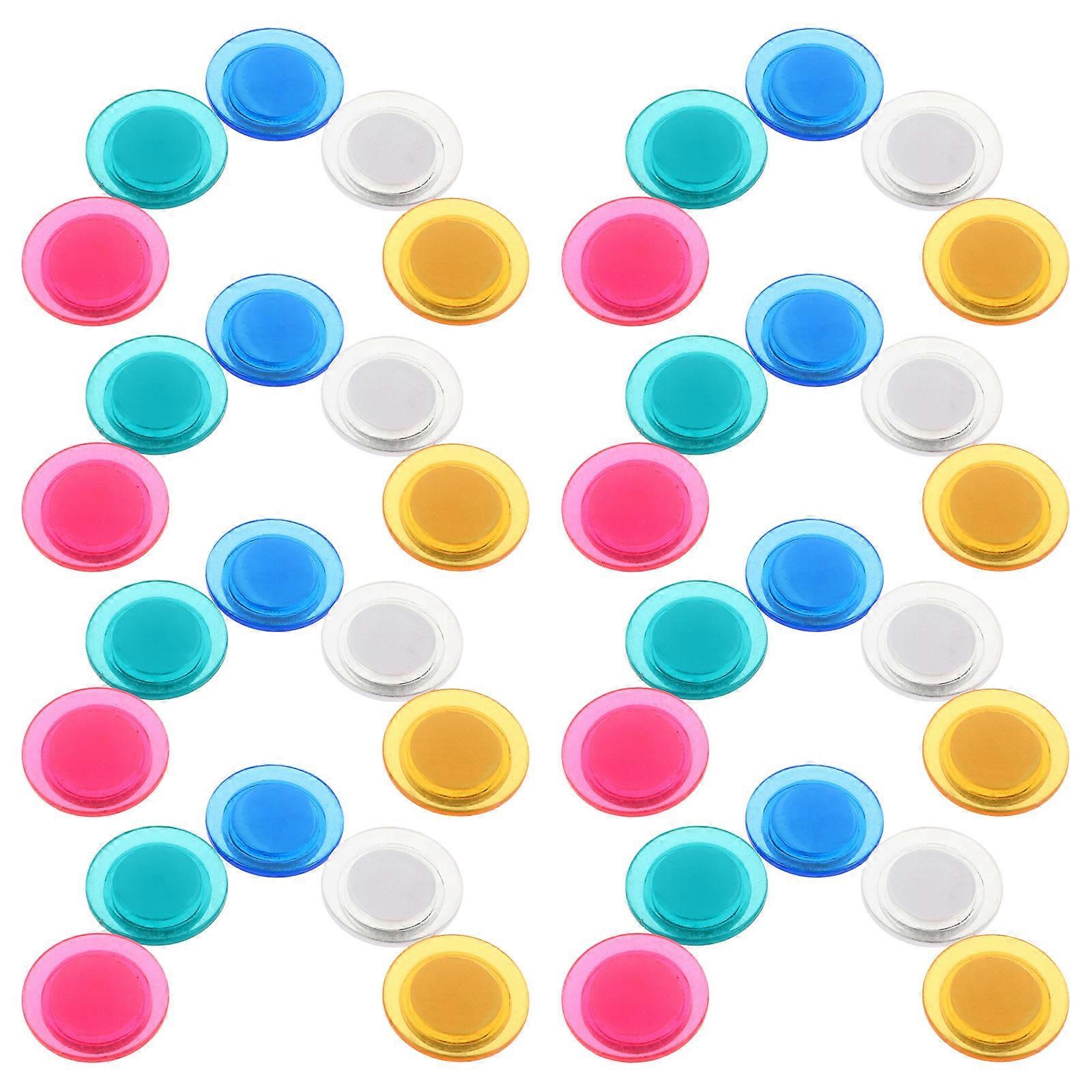 Fridge Magnets For Kids Round Chalkboard Magnets Assorted Color Classroom Essentials Holding Items Organizing 45Pcs