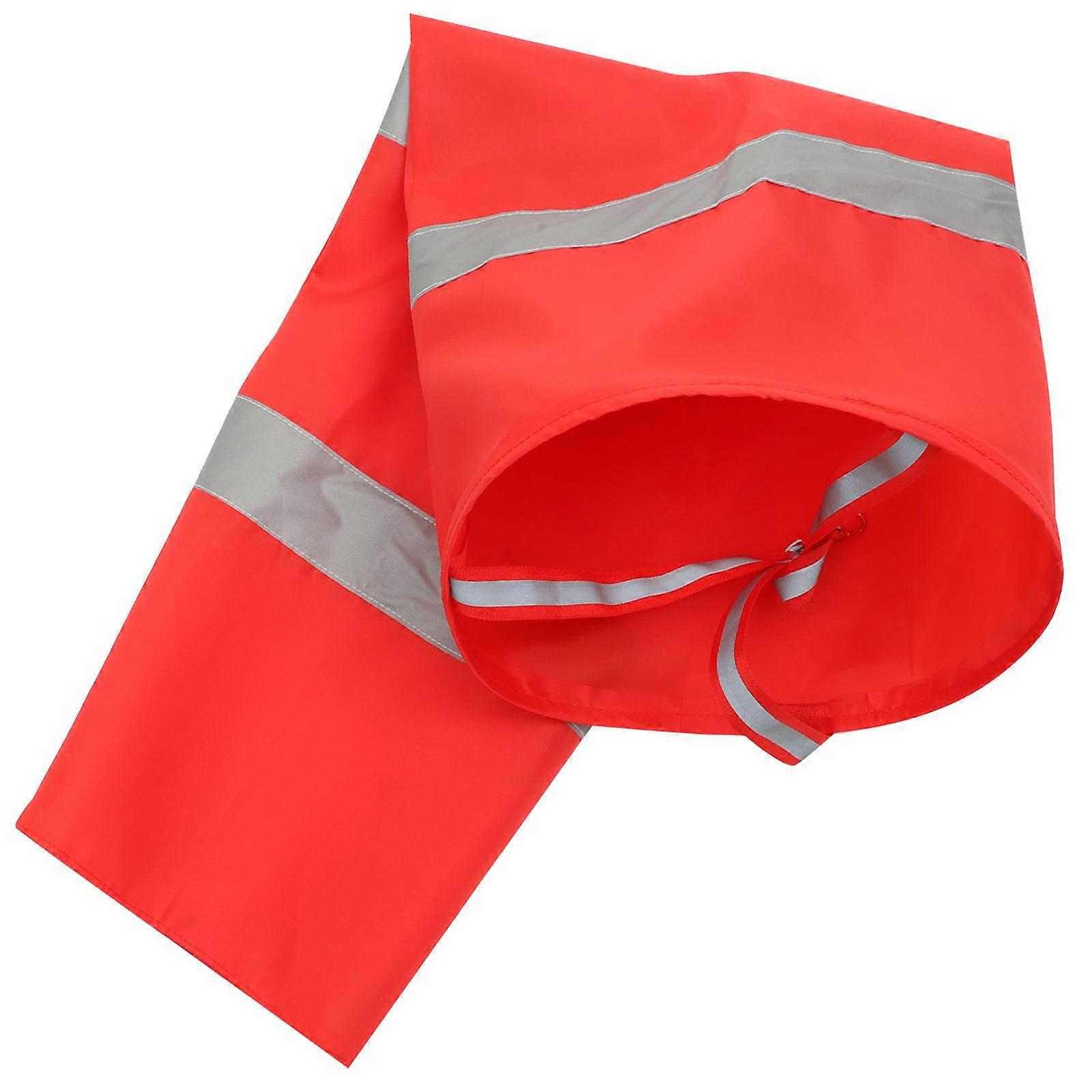 Reflective Windsock Flag, Lightweight Durable Wind Direction Indicator for Outdoor Garden, Oxford Cloth Wind Measurement Bag with Red Gray Design