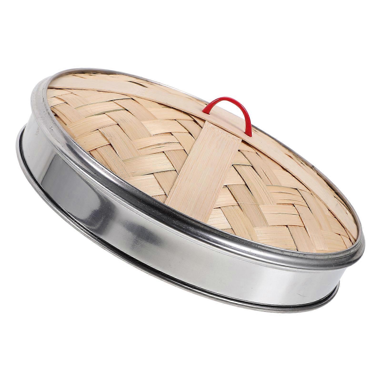 Bamboo Steamer Lid for Kitchen Use Assorted Color Dishwasher Free Easy to inch