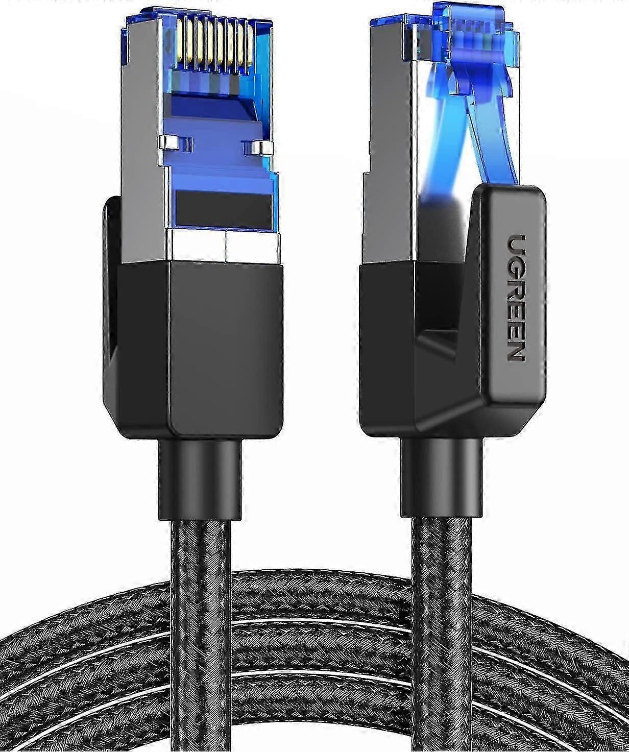 Cat 8 Ethernet Cable High-speed 40gbps 2000mhz Ethernet Cable Braided Rj45 Lan Gigabit Network F/ftp Poe Compatible With Xbox One Switch Ps5 Ps4 Wifi