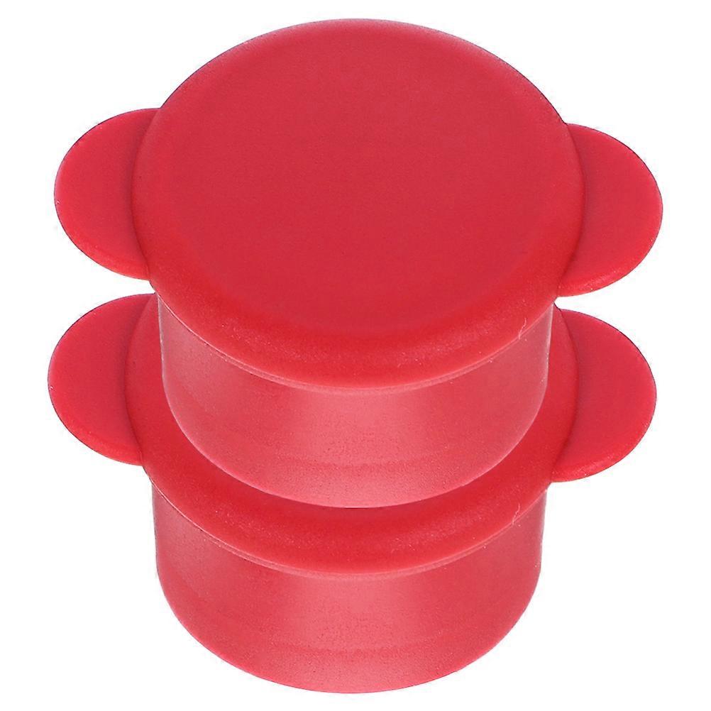 Reusable Silicone Caps for Bottles and Cans with Seal in Red Ideal for Daily Use 2pcs