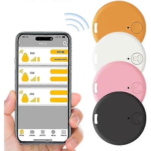 Mini key finder, for luggage/wallets/kids/pets, anti-lost tracker compatible with Android and iOS, 4-pack