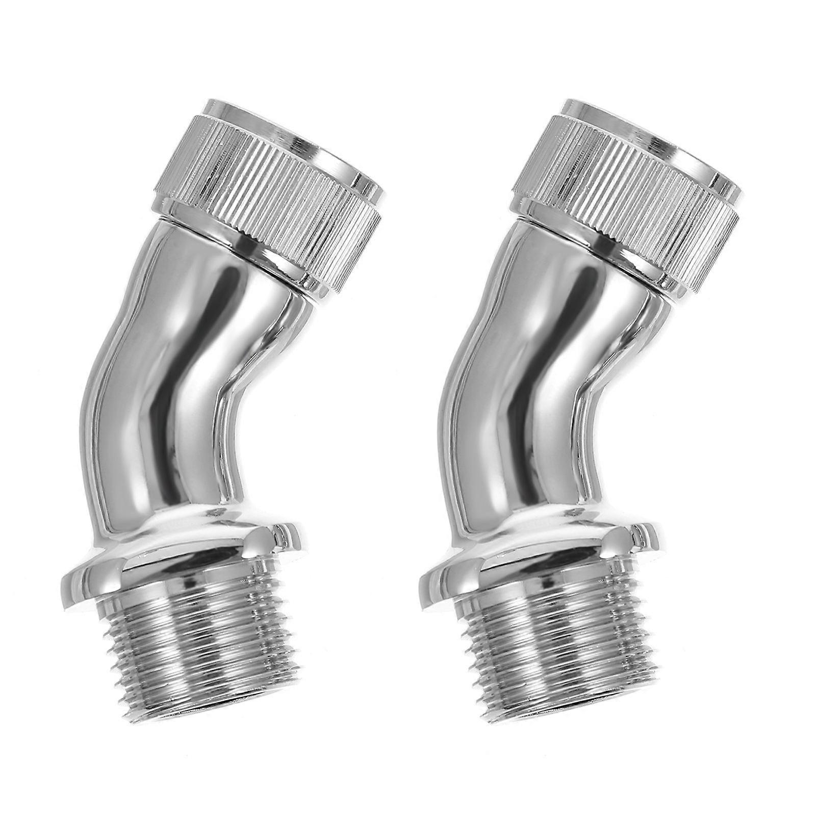 Pipe Fittings Adapter Shower Extender Brass Material Flow Direction Change 45 Degree Elbow Homeowners 2Pcs