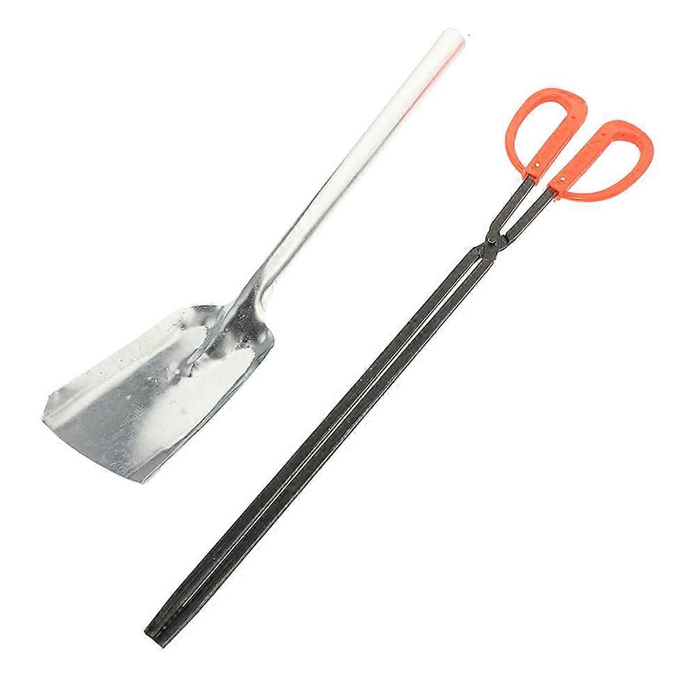 Fire Pit Ash Removal Tool Log Picker With Ergonomic Design For Indoor Fireplace Bonfire 1Set