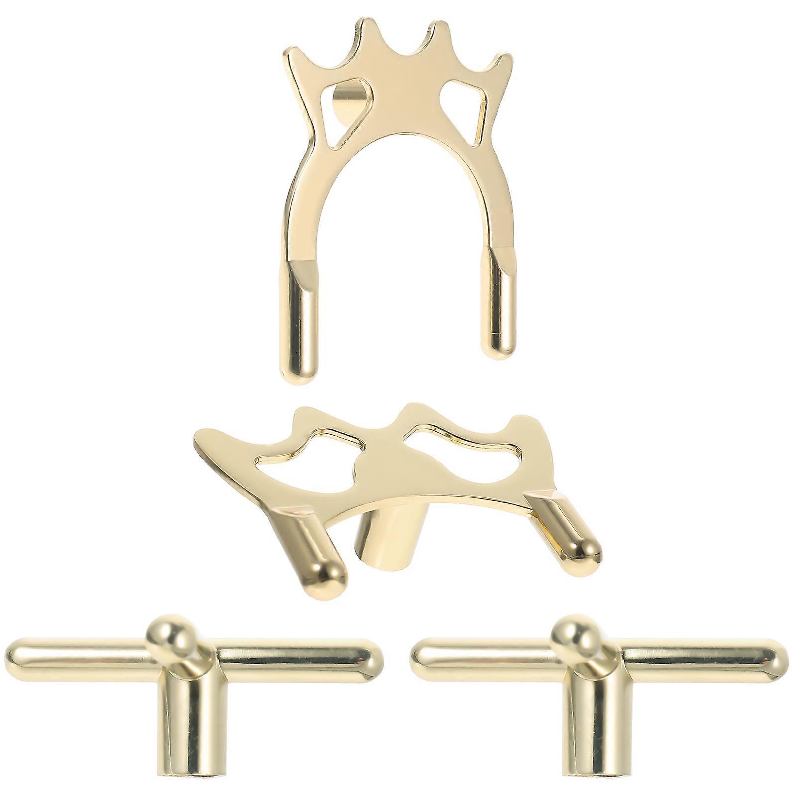 Portable Snooker Bridge Made of Zincaluminium Alloy Golden Color for Easy Storage and Carrying 4 Pieces