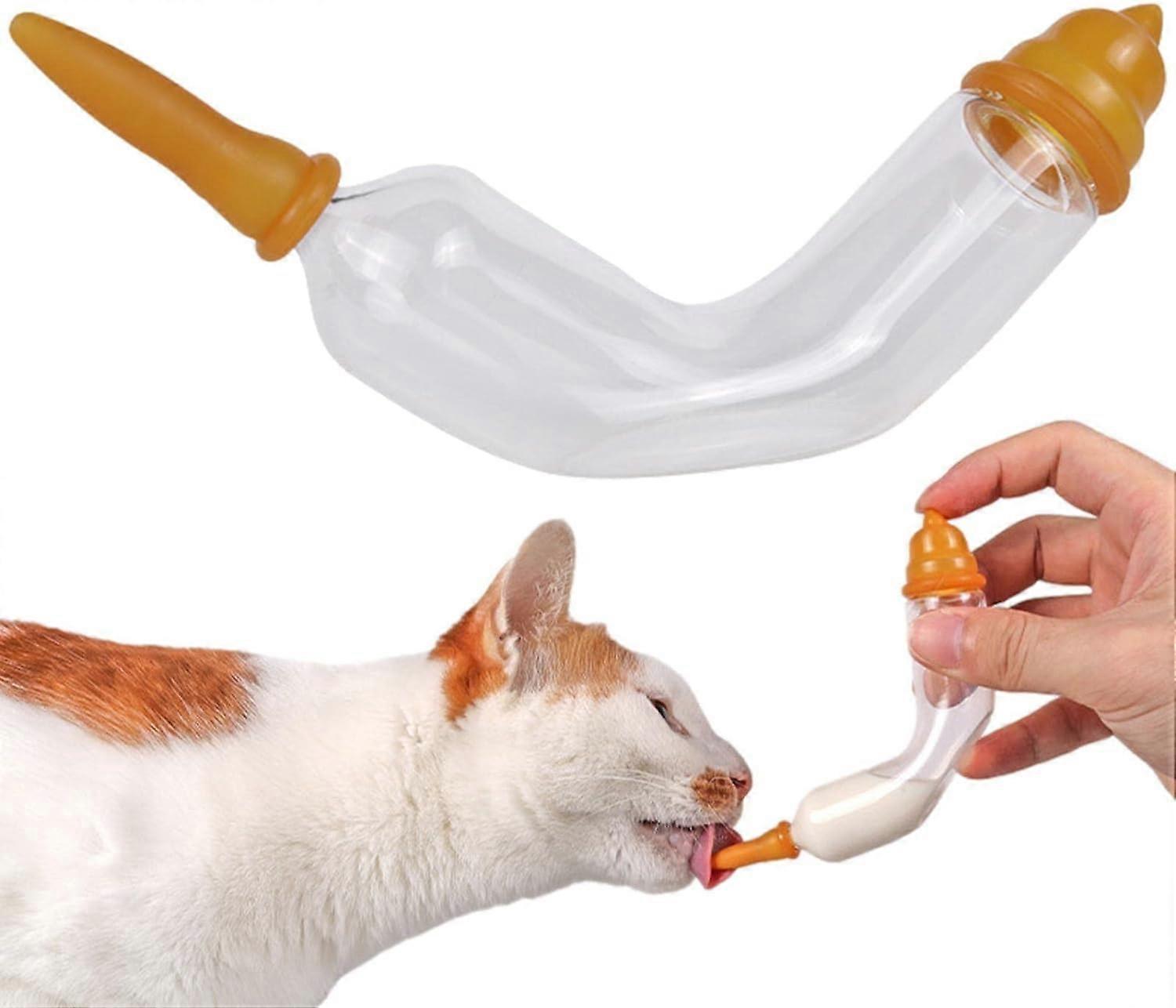 Cat Syringe for Feeding, Glass Pet Milk Bottle with Nipple, for Kitten Puppy Hamster 10 ml