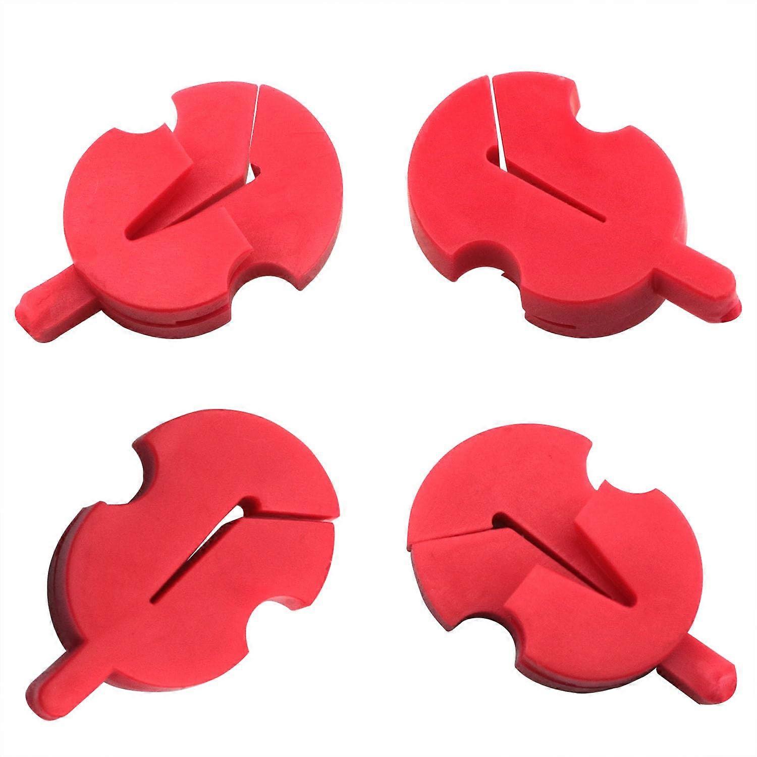 Practice violin accessories, soft rubber mute, rubber, for all violins, small violas when practicing with mutes (red), 4 pieces