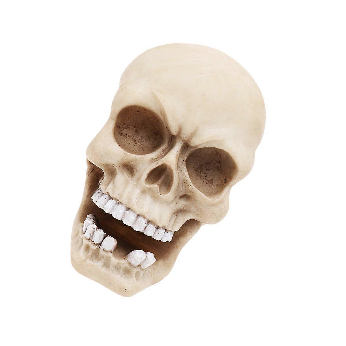 Practical Skull Key Hanging Hook Home Decor Ornament Multifunctional Use Light Yellow 1Pcs