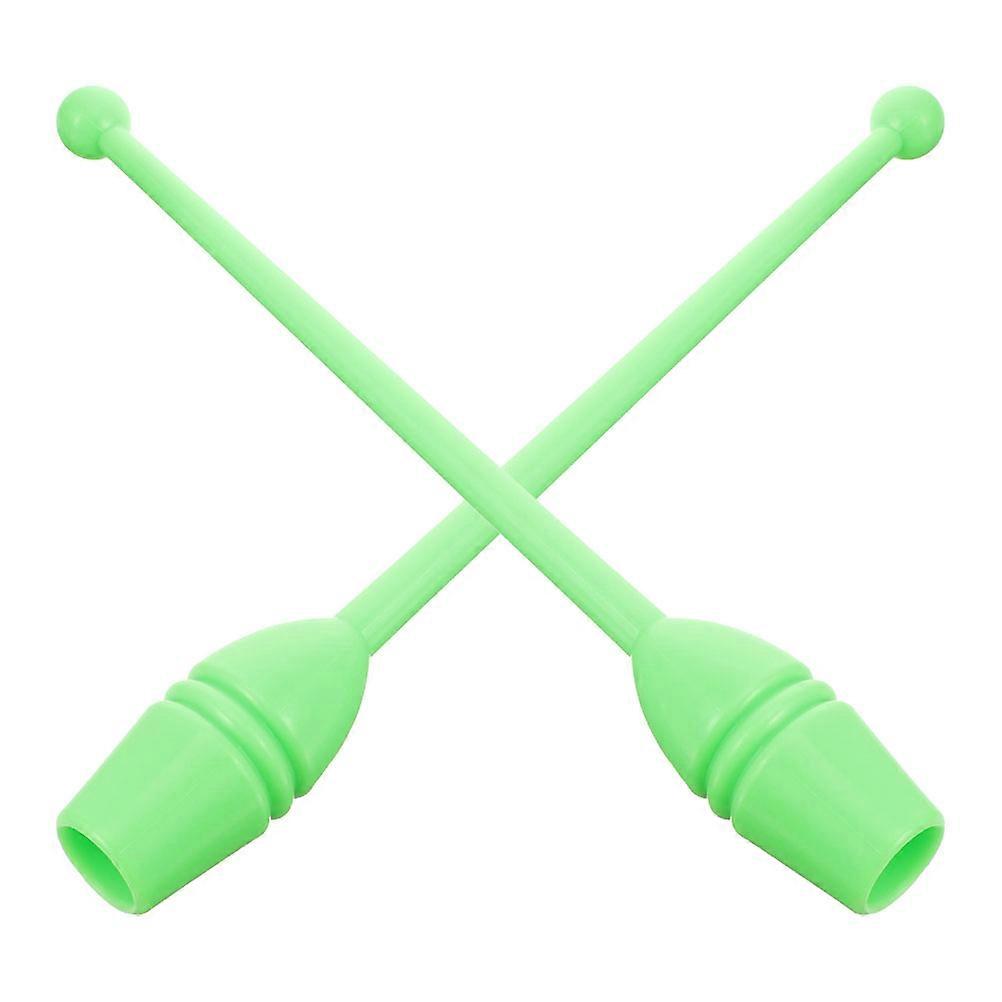 Light Green Plastic Dancing Fitness Stick for Rhythmic Gymnastics and Exercise Activities