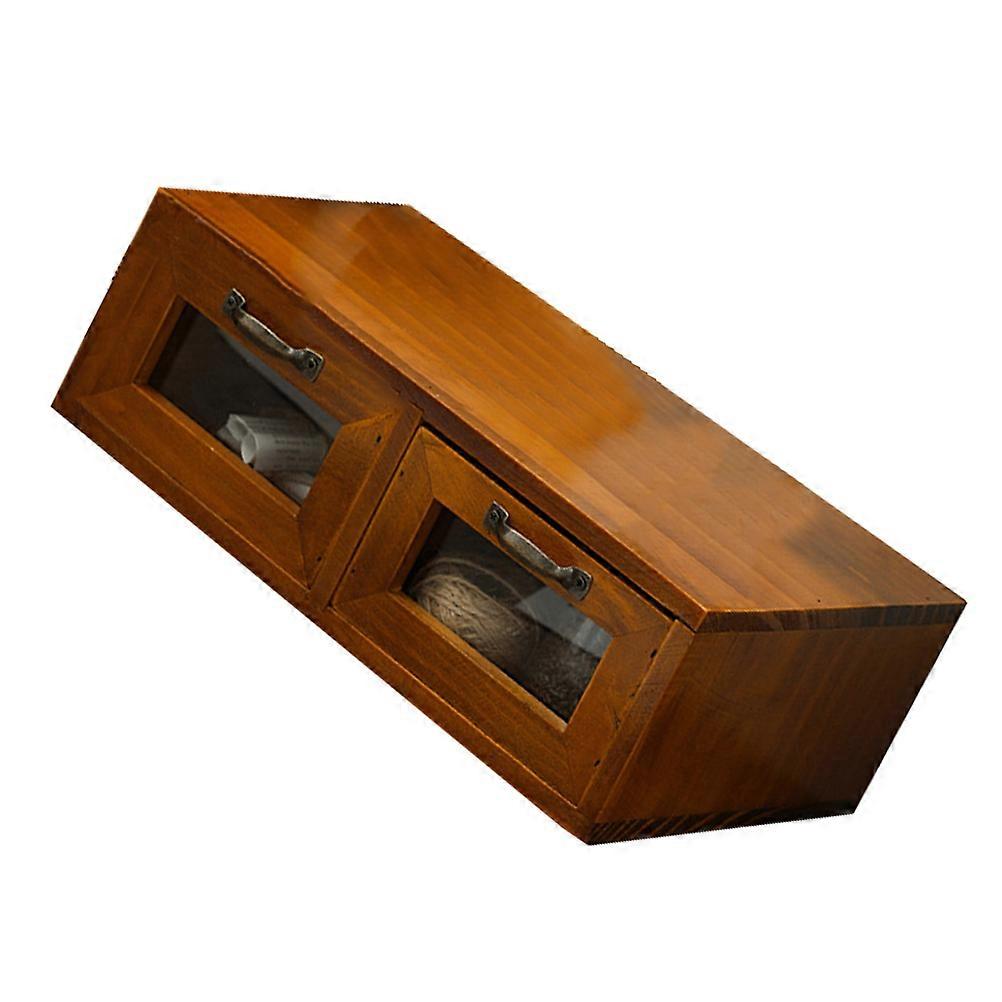 Vintage Computer Elevating Rack Desktop Storage Box for Home Coffee Iron Material