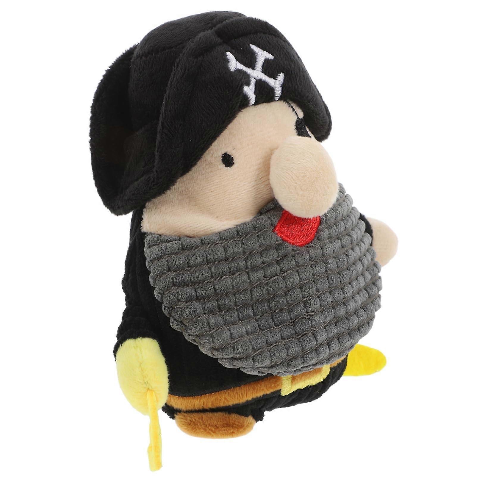 Plush Dog Toy With Squeaker, Interactive Puppy Chew Toy, Durable Pirate Design For Lasting Play