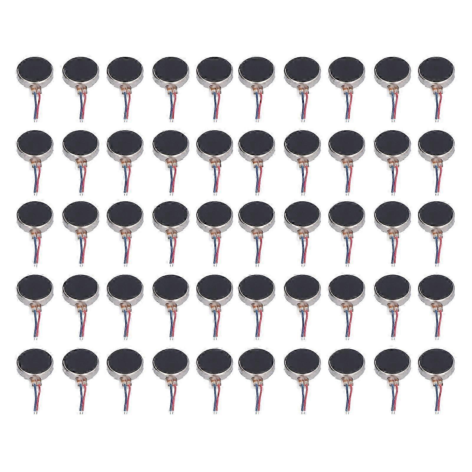 50 قطعة من محركات الاهتزاز الصغيرة بتيار مستمر 3 فولت 10 × 2.7 مم مضادة للتداخل، خفيفة الوزن ومنخفضة الضوضاء، محرك اهتزازي صغير