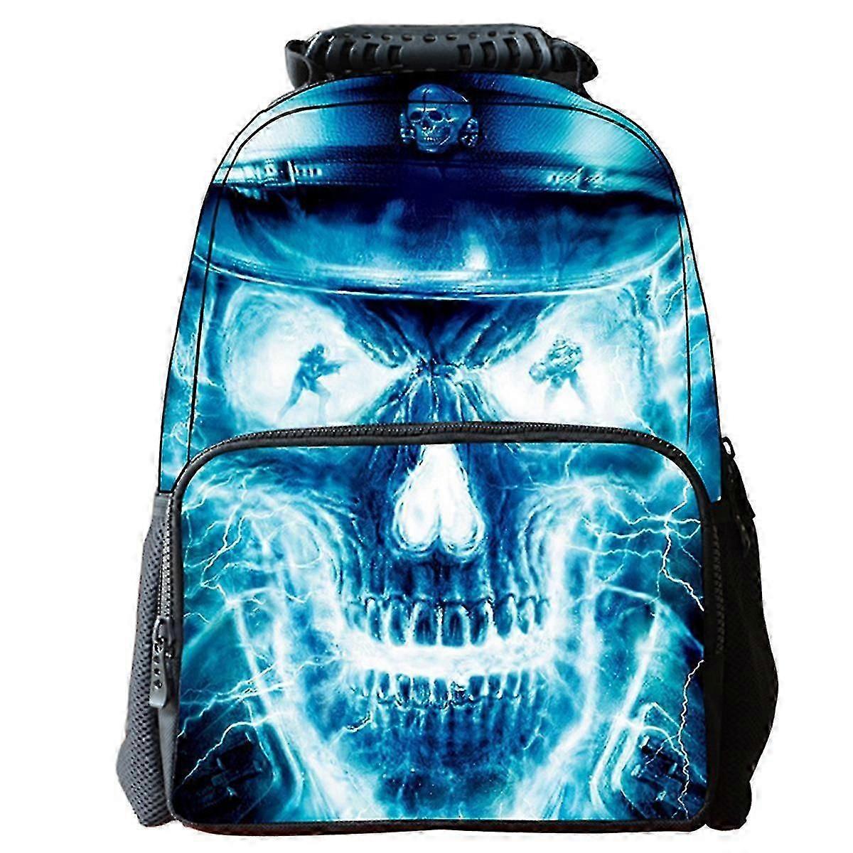Unisex 3d Skeleton Print School Bag