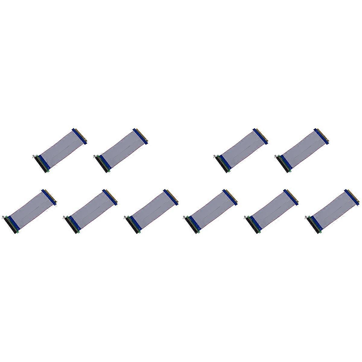 10X PCI-E Express 16X Riser Card Extender Extension Cable Ribbon Flex
