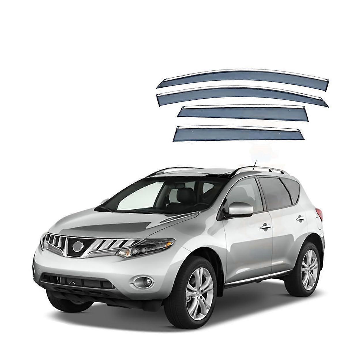 Auto Wind Deflectors 4 Pcs for Nissan Murano 2008-2014, Weatherproof Rain Guards, Durable Design, Easy Installation