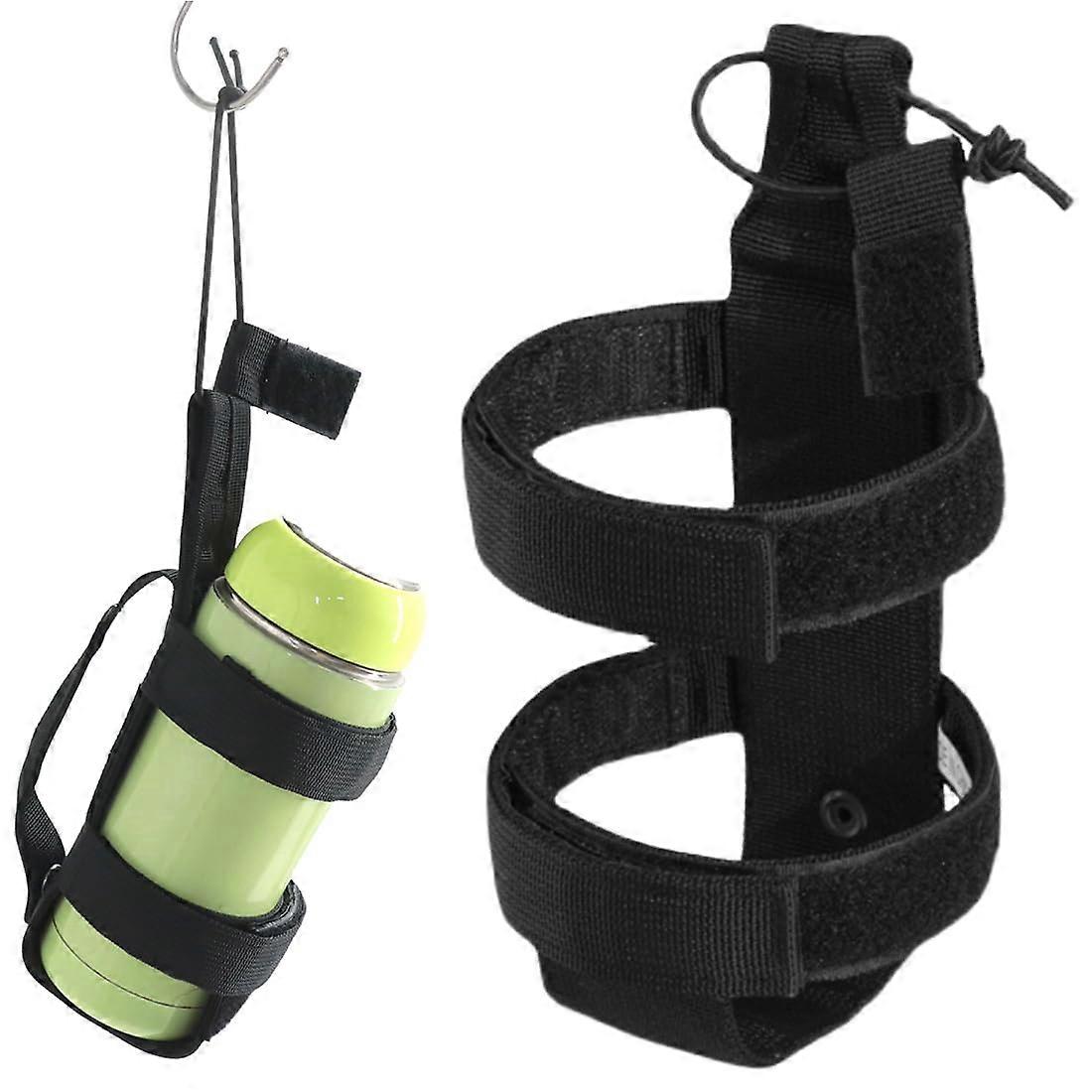 Tactical Military Bottle Holder, Nylon with Drawstring, Adjustable, for Camping, Travel