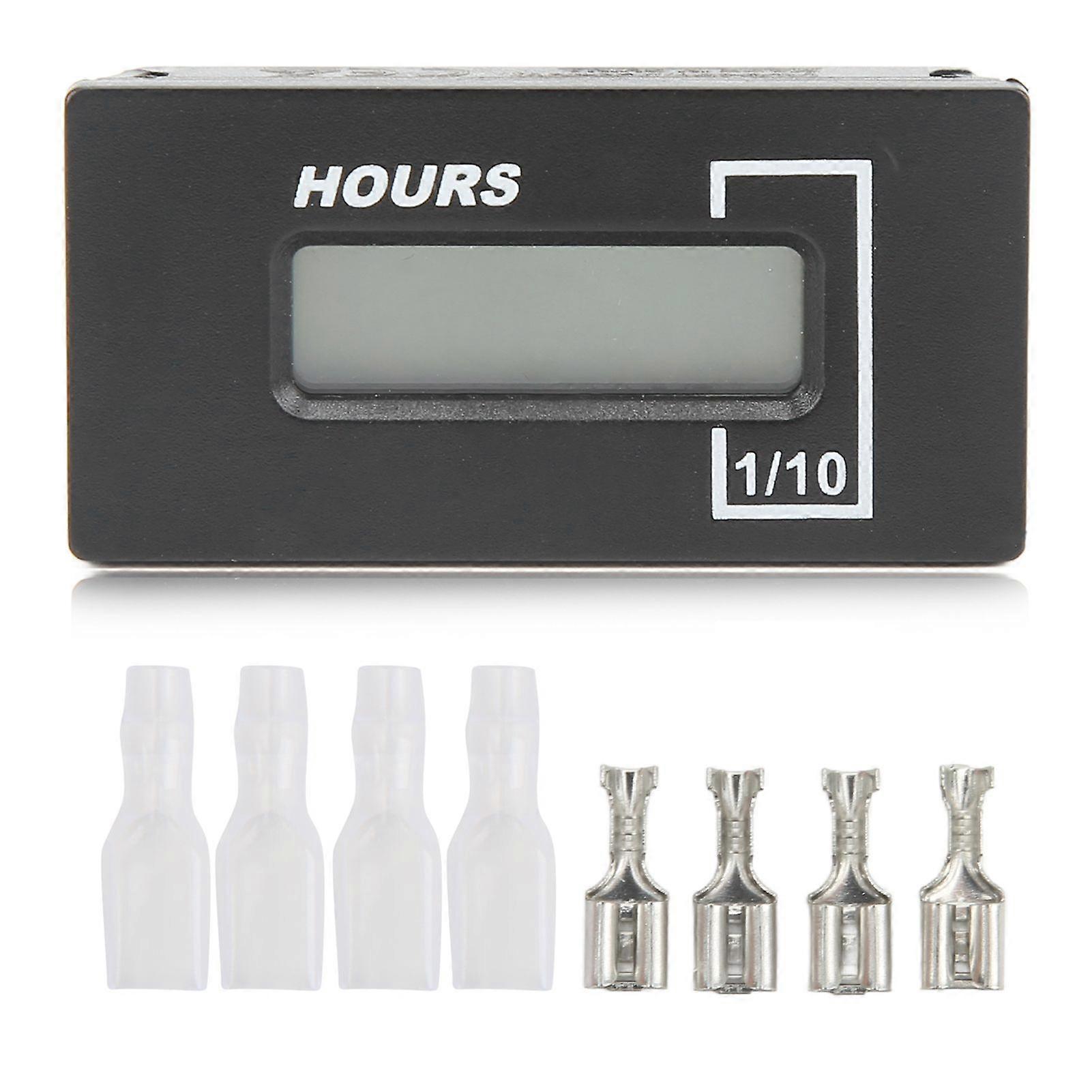 LCD digital tachometer hour meter for lawn mower tractor generator IP67 waterproof