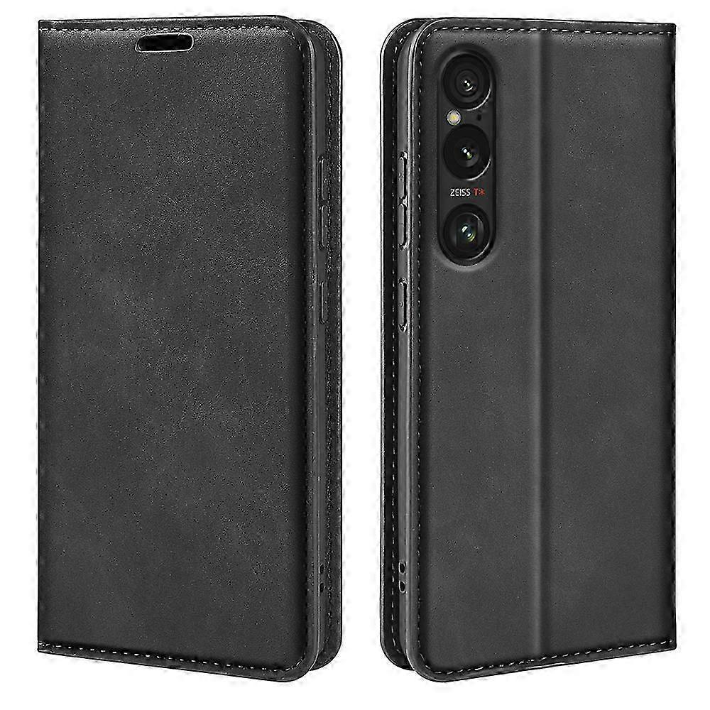 Compatible For Sony Xperia 1 VII Case Skin Touch Leather Wallet Phone Cover