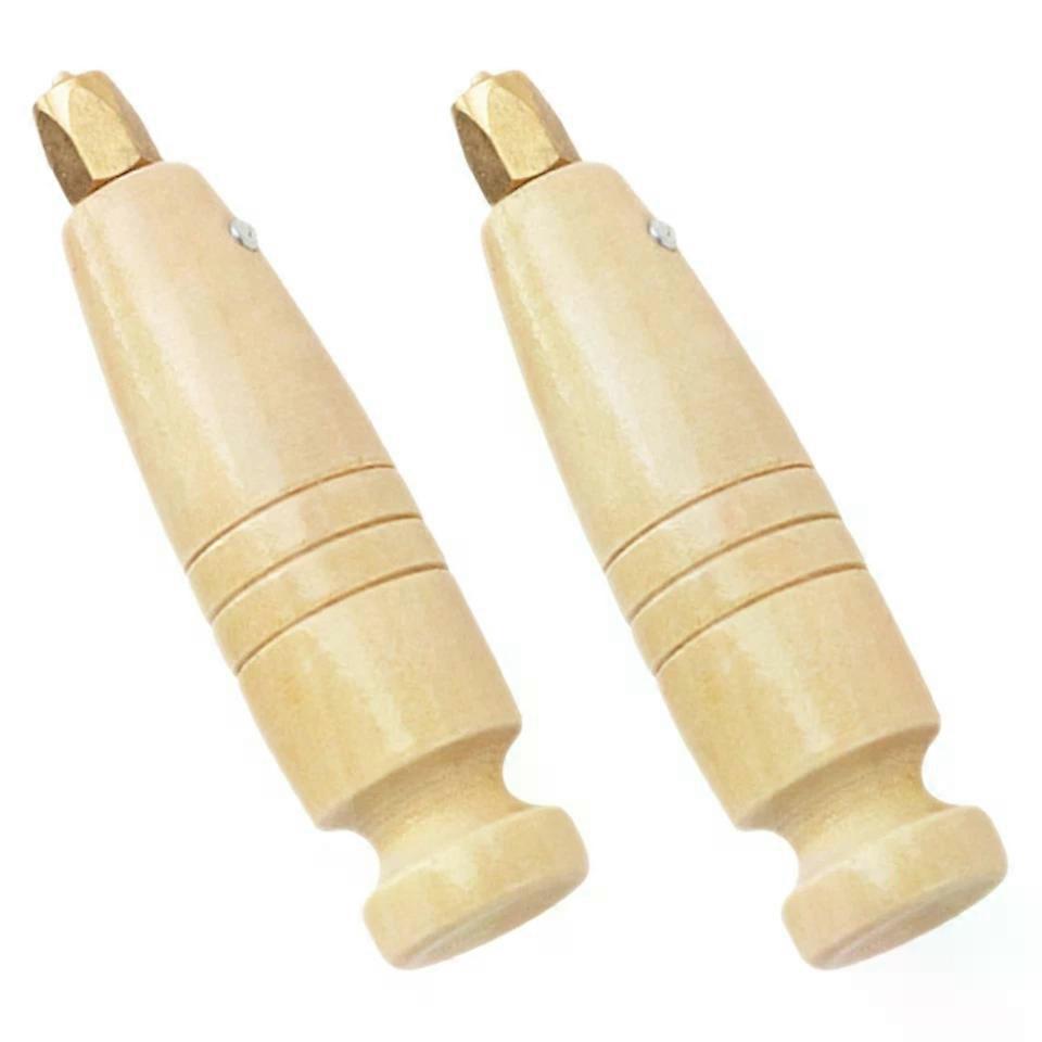 Awl Set, 2 Pcs Wooden Handle Sewing Tool for Tailor Leatherworking Accessory