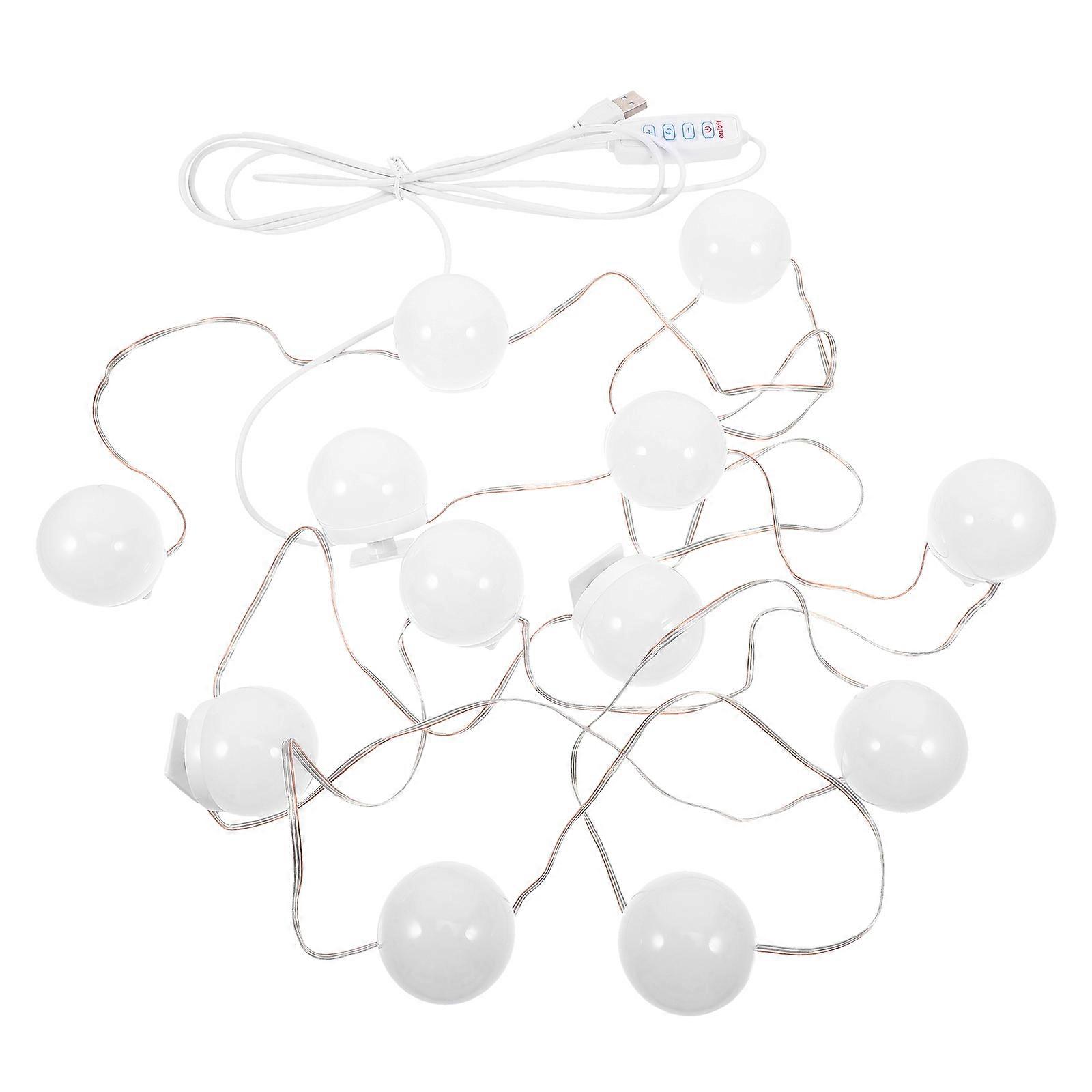 12Pcs Dimmable Vanity Lamp For Makeup .5x4.5cm White USB Powered Brightness Adjustable Lighting