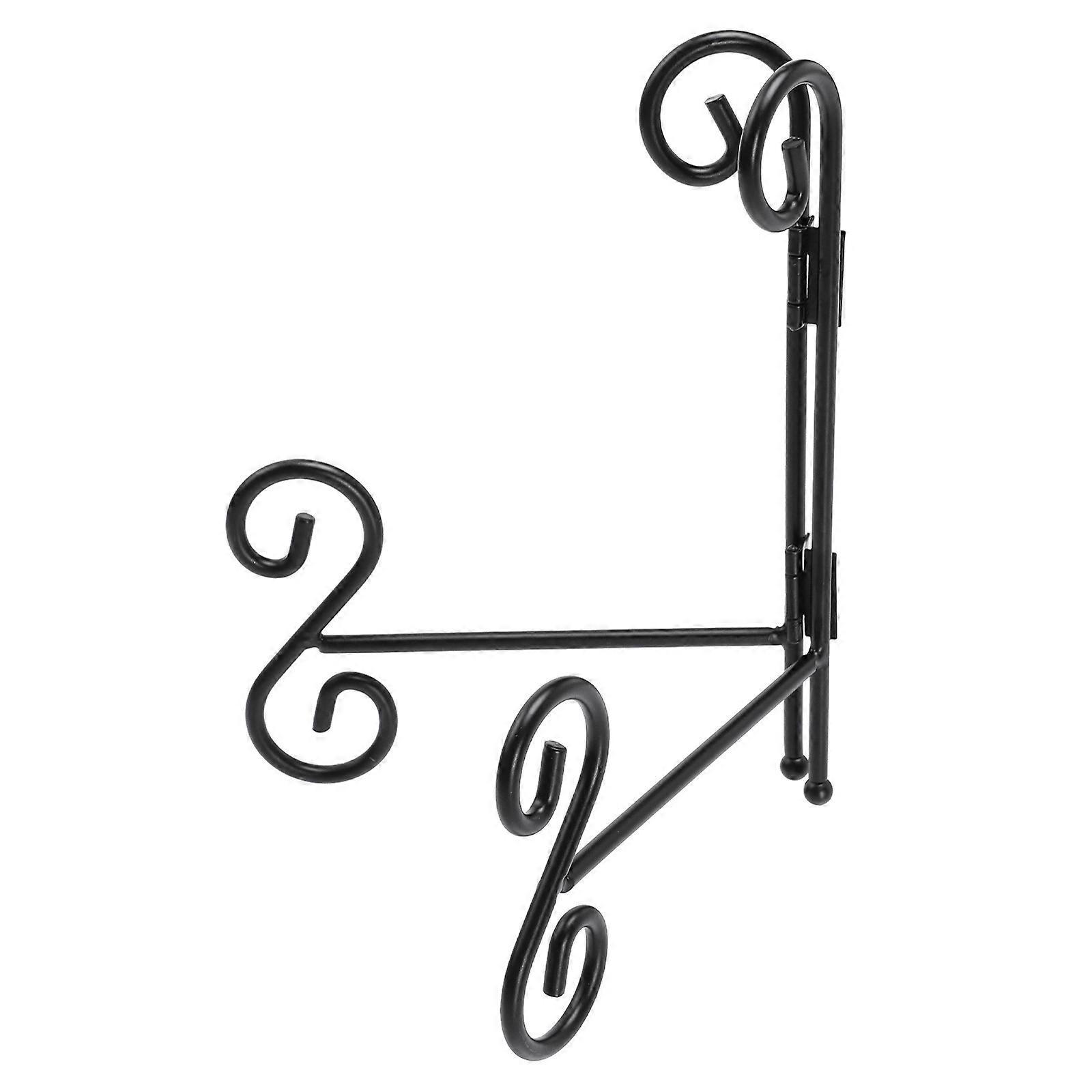 Black Iron Triangle Dish Display Rack for Display 1Pcs Kitchen Shelf