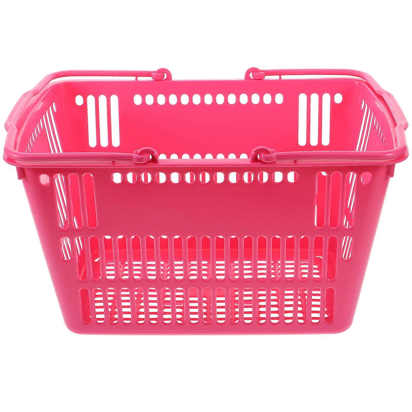 Thickened Large Plastic Desktop Basket Storage Container for Snacks, Fruits, and Cosmetics – Commercial Use Handheld Organizer