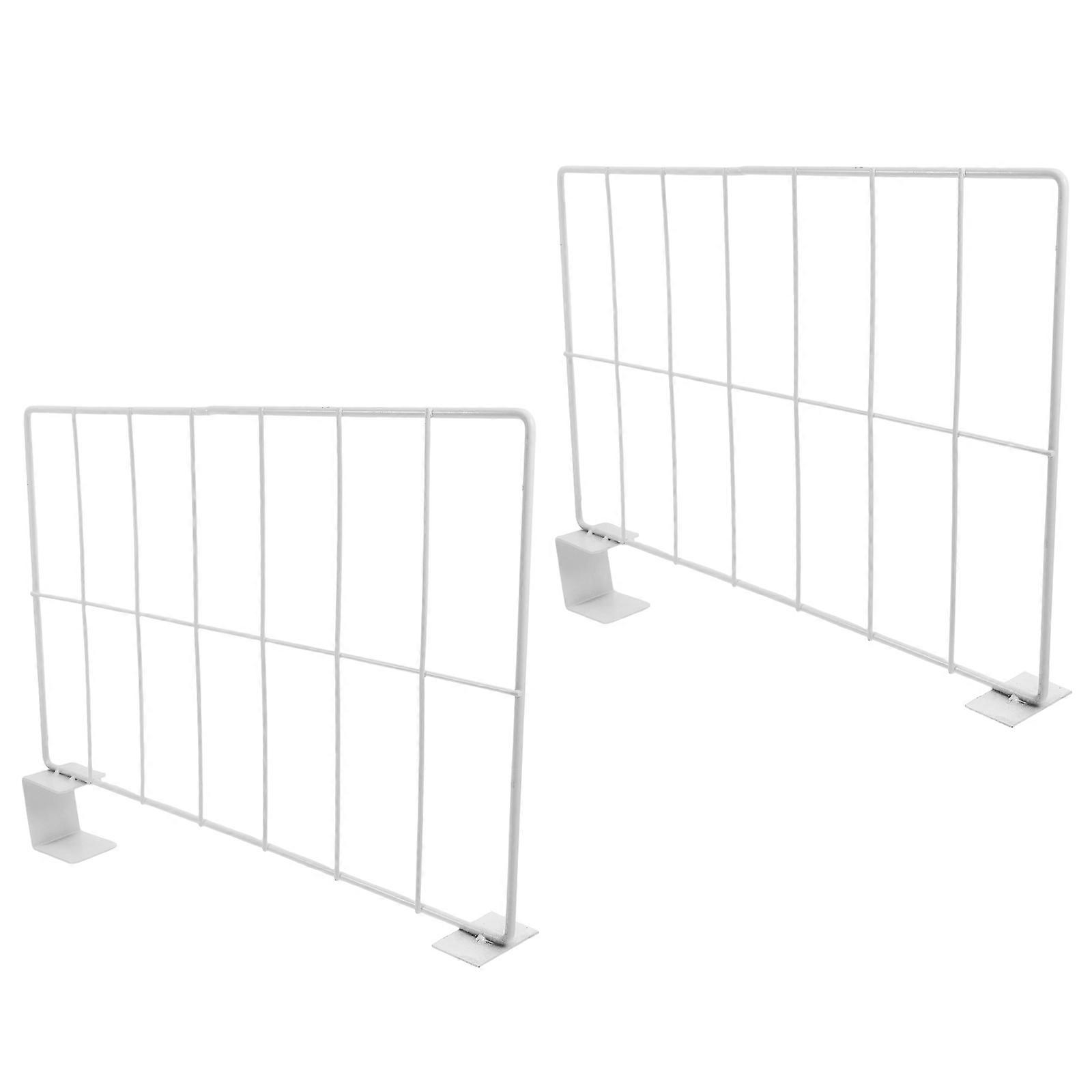 2Pcs Heavy Duty Closet Shelf Dividers For Item Separation In Storage Systems With Adjustable Grid Design For Kitchen And Laundry Room