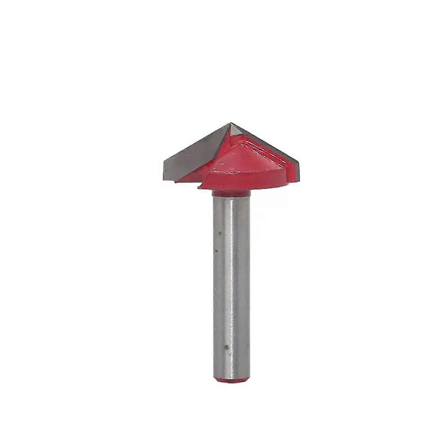 6 mm Shank V-Bit CNC Solid Carbide End Mill 3D Wood Cutter Tungsten Steel 120 Degree 32 mm Cutting Tool