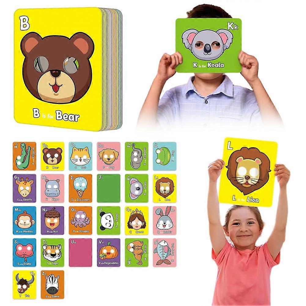 Alfabe Flash Kartları, Dev ABC Hayvan Flash Kartları 3-5 Çocuk İçin