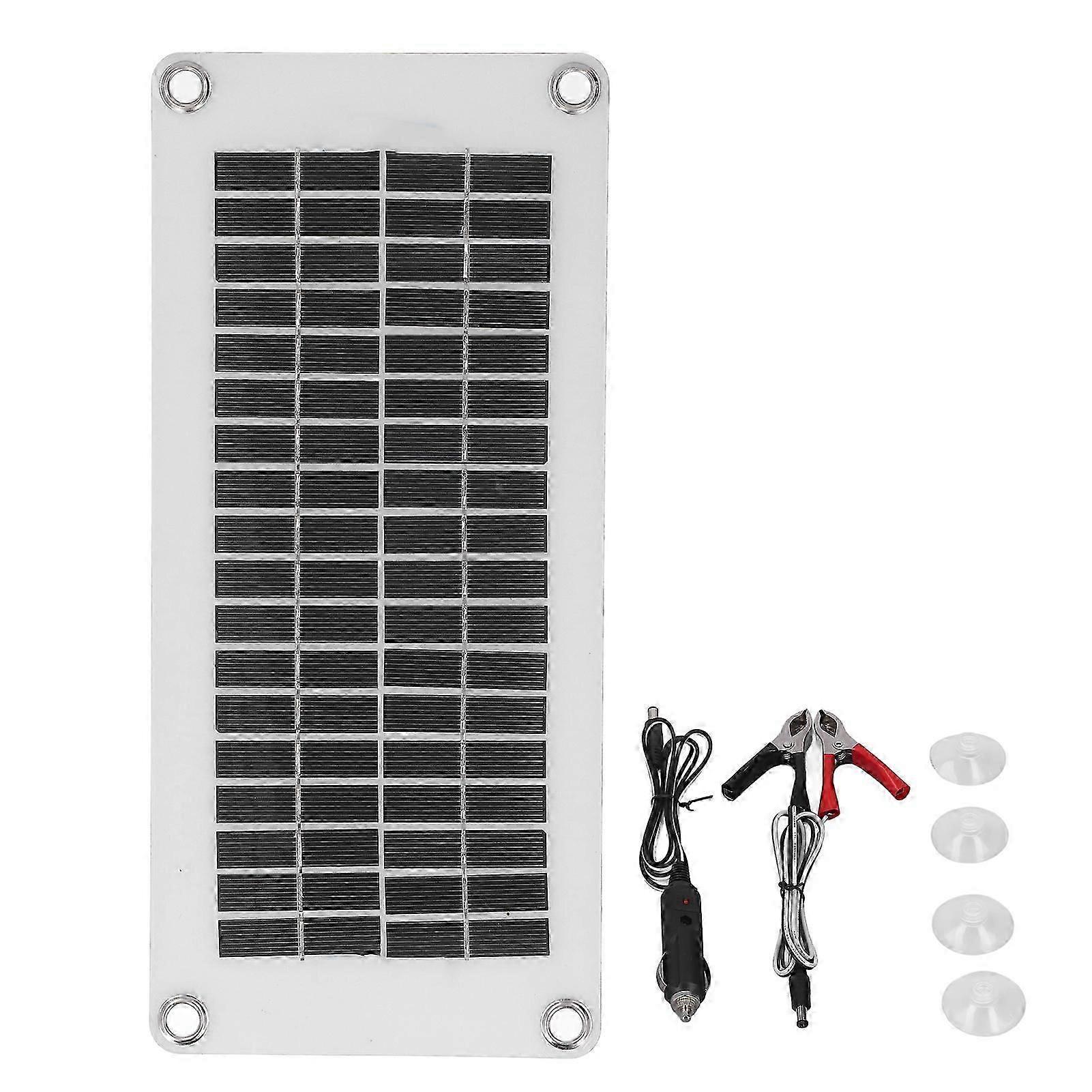 Solar Battery Charger Portable Panel Built in Intelligent Controller 10W 12V for