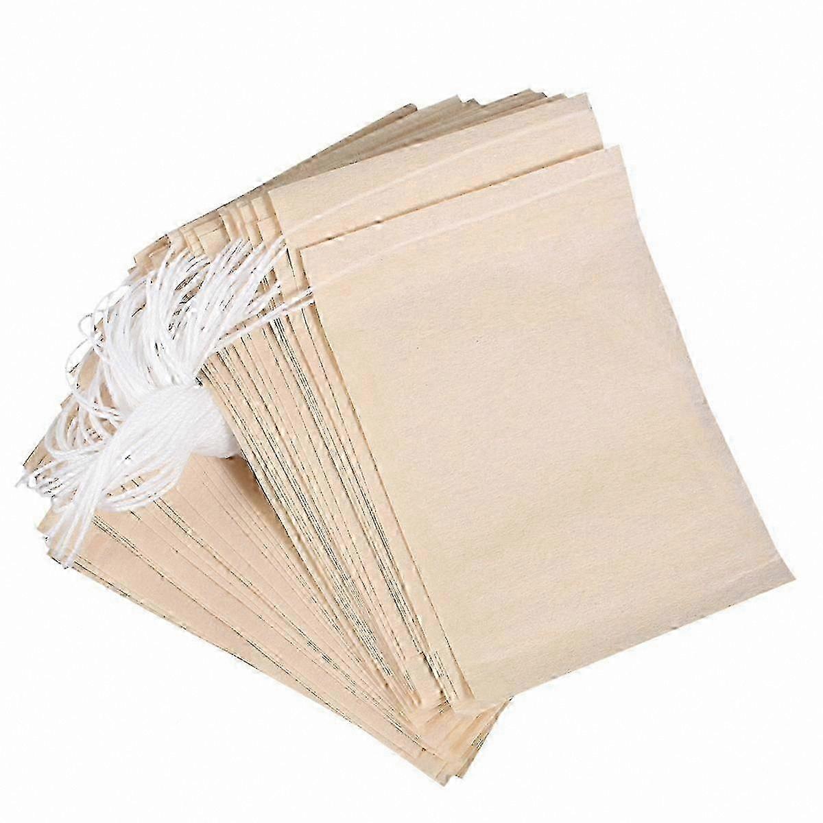 600 Count Natural Paper Tea Filters with Drawstring for Loose Leaf Tea and Coffee