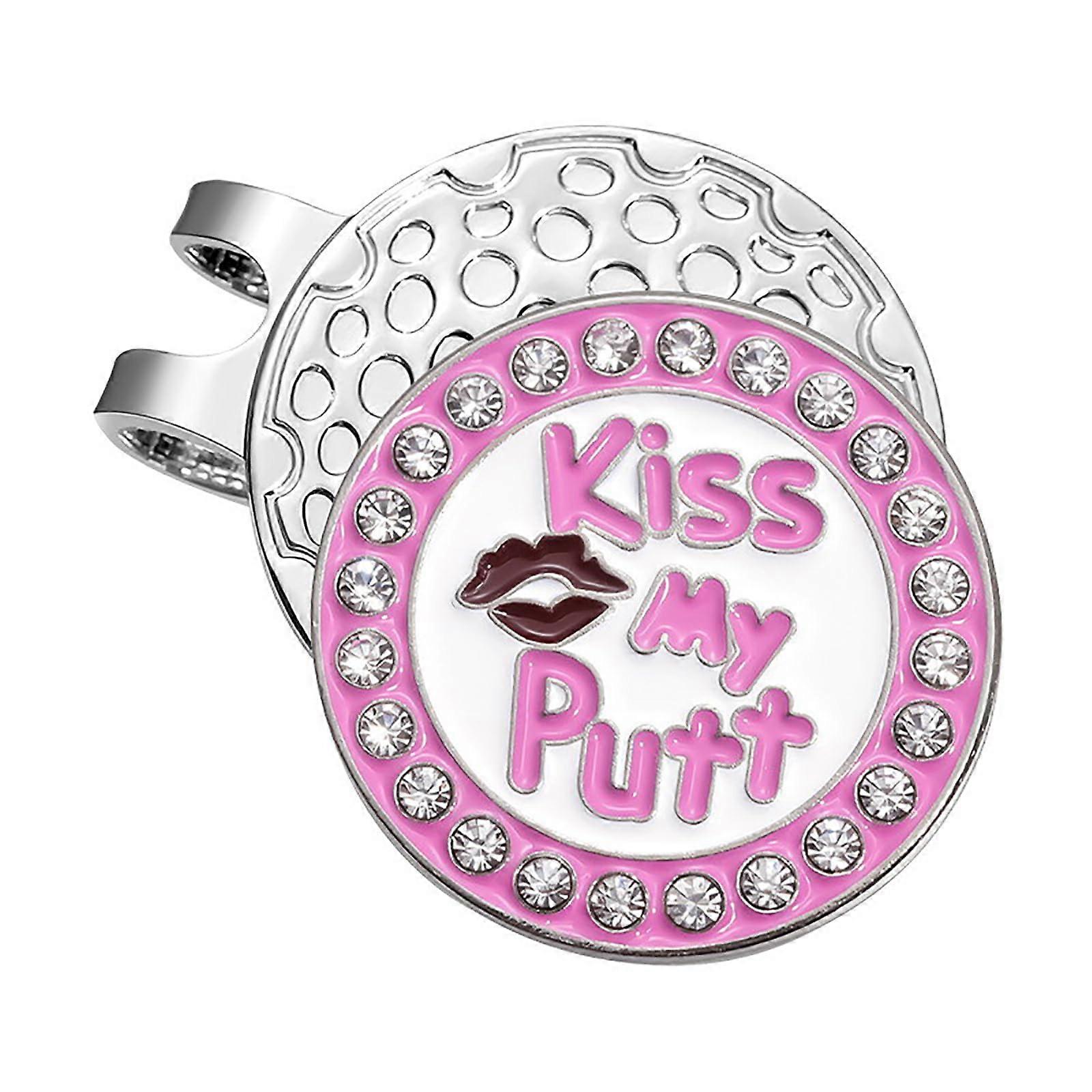 Golf ball marker with hat clips, enamel, magnetic, detachable, solid color A1