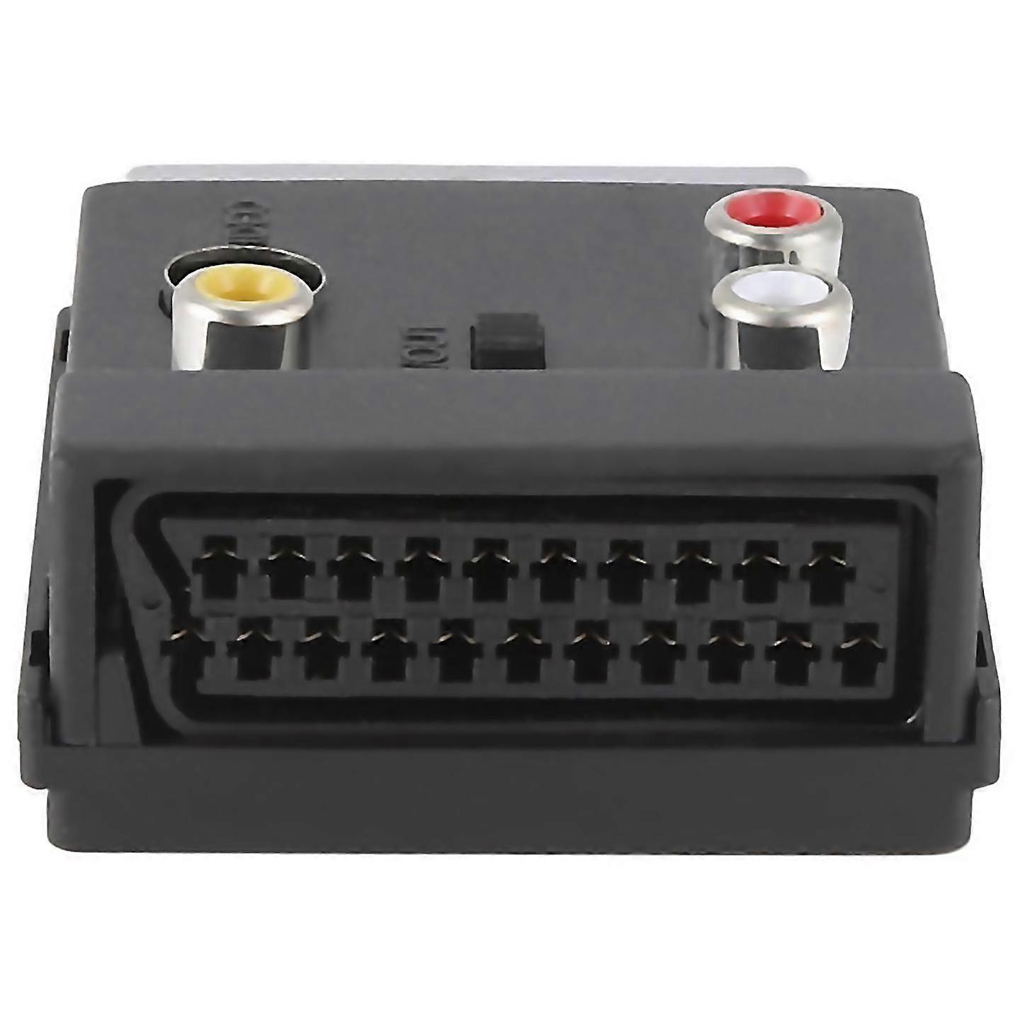 For newest switchable scart male to female svideo 3 rca audio adapter convector
