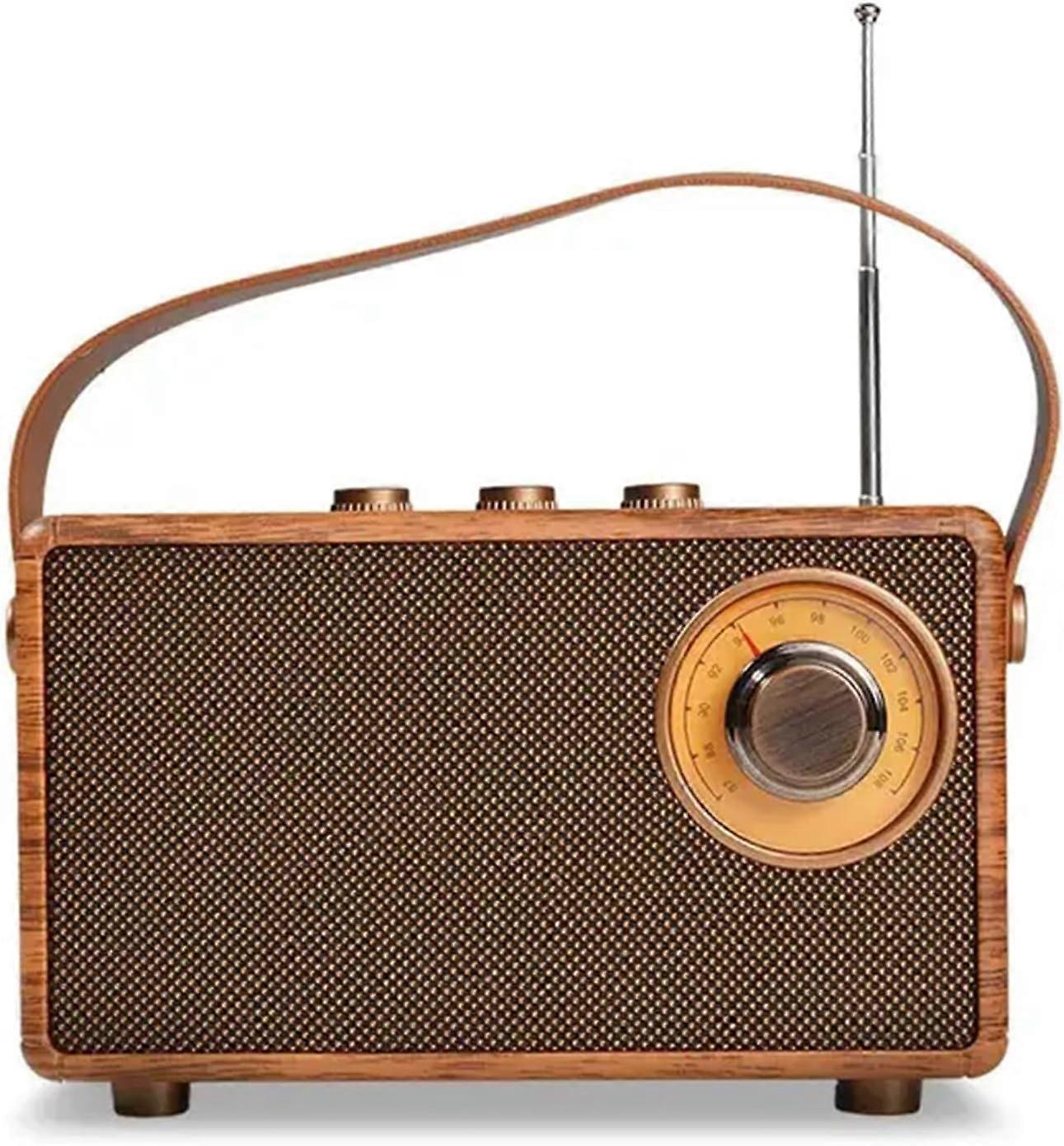 Portable Bluetooth FM radio built-in speaker supports USB/TF/AUX rechargeable