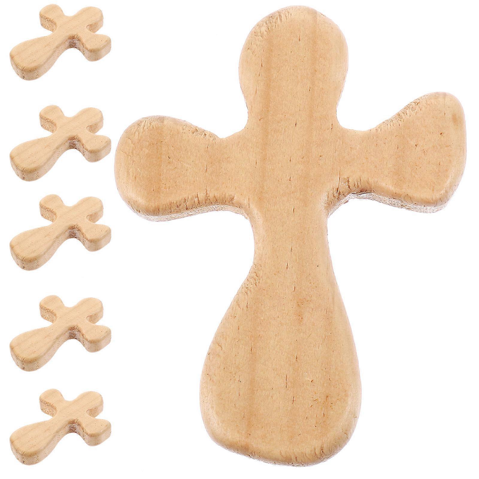 Beige Plastic Handheld Cross for Storage Compact Size Smooth Surface Sturdy and