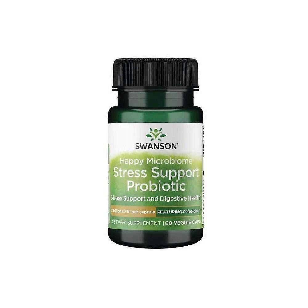  Swanson Happy Microbiome stress support probiotic (60 capsules) 087614190563