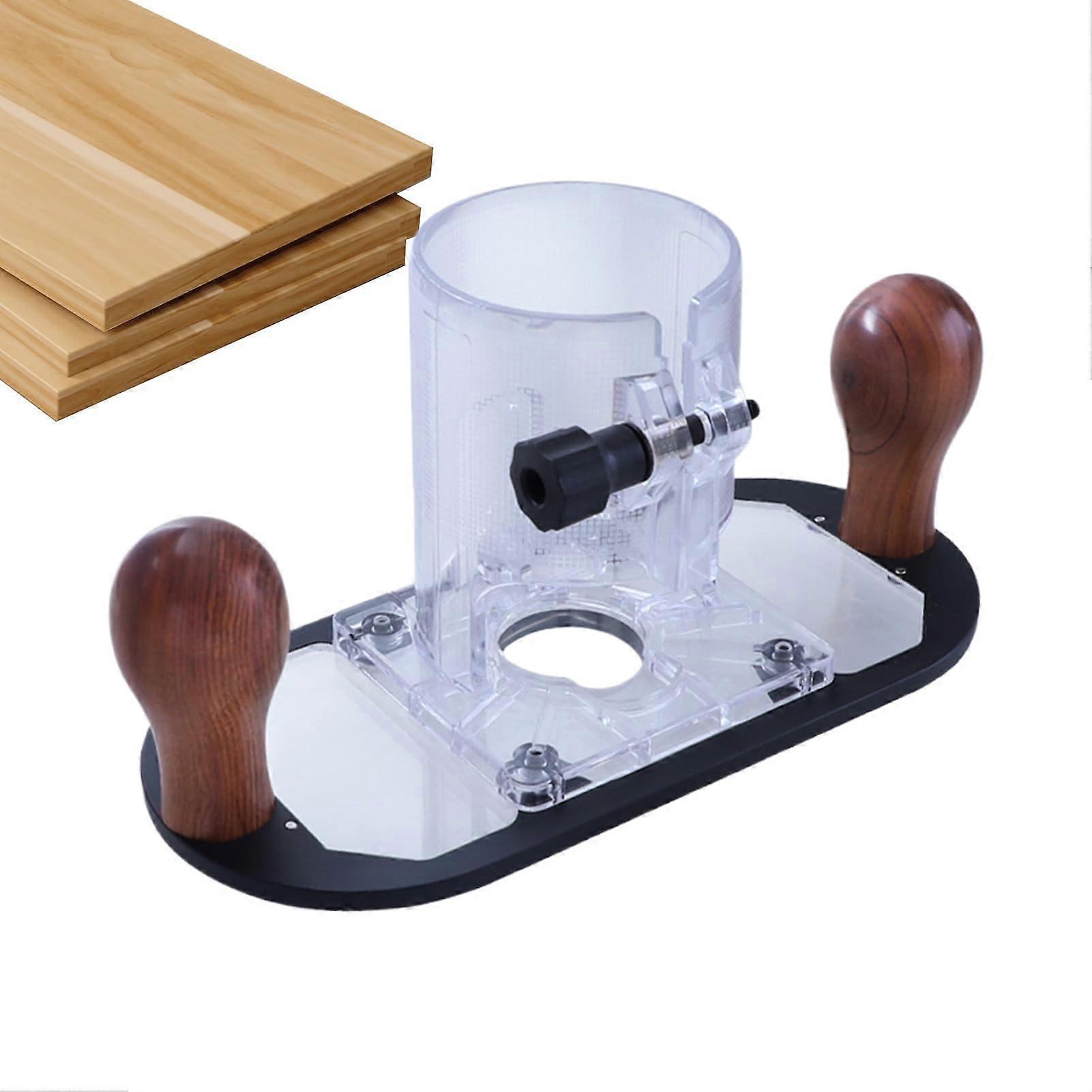 Router Trimmer Base  Protective Transparent Milling Base Plate, Accessory for Circular Saws for Professional Users