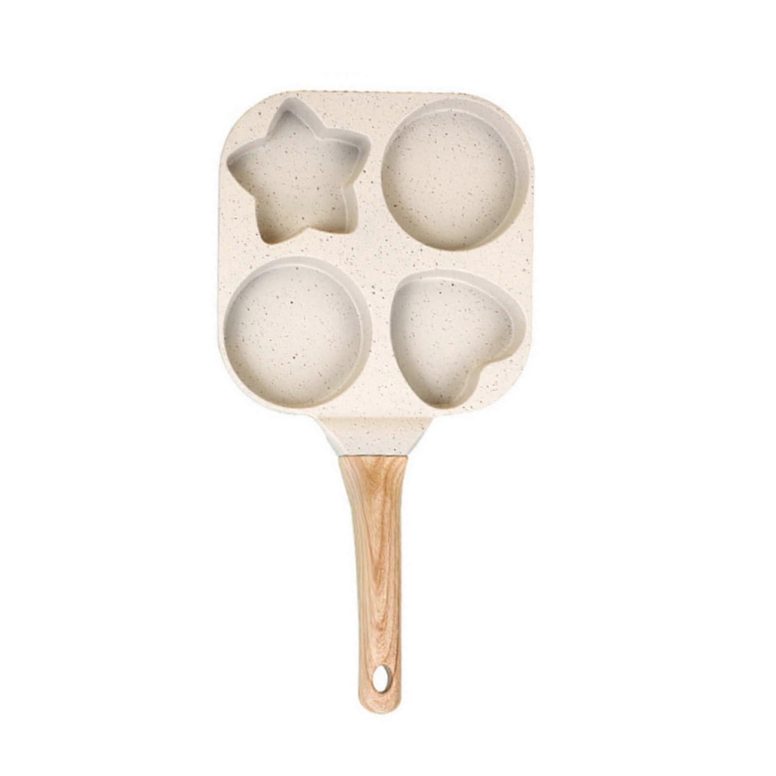 Eggs and Burgers Pan With Handle White Breakfast Cooker for Cooking Enthusiasts