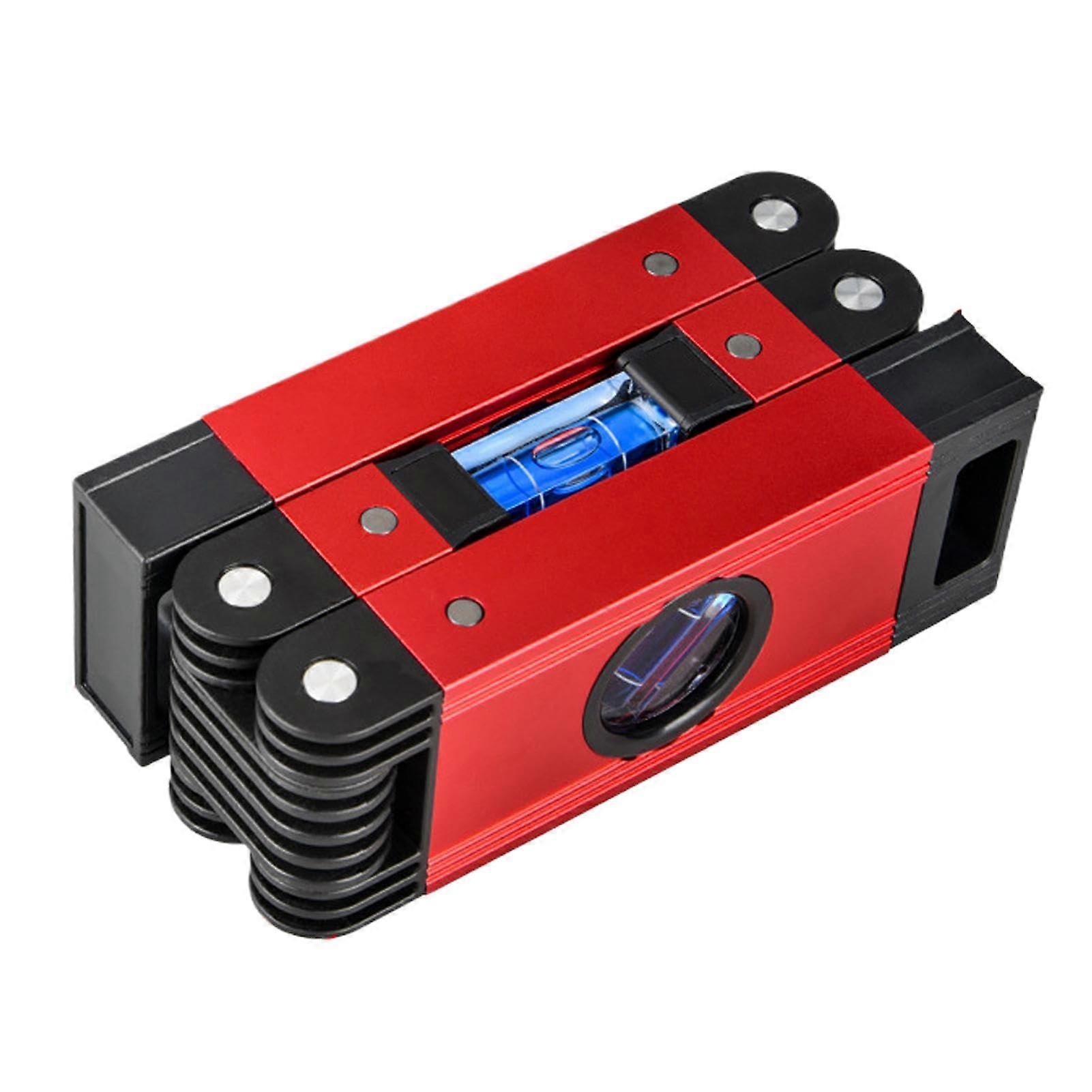 Foldable Magnetic Measuring Tool Measuring Tool, Portable in Any Position for Decoration, Home Decoration Red Aluminum Alloy
