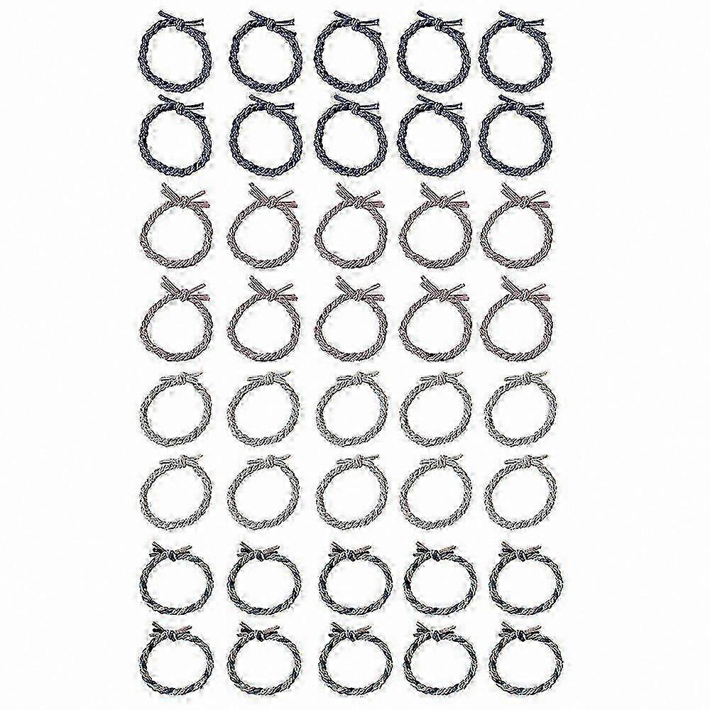 Elastici colorati per capelli folti, 40 pezzi di supporti per coda di cavallo per donne, uomini e ragazze, elastici per capelli durevoli per l'uso quotidiano